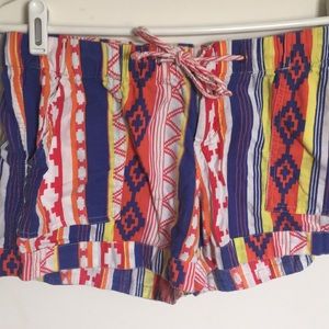 Geometric Multi-colored PJ Shorts